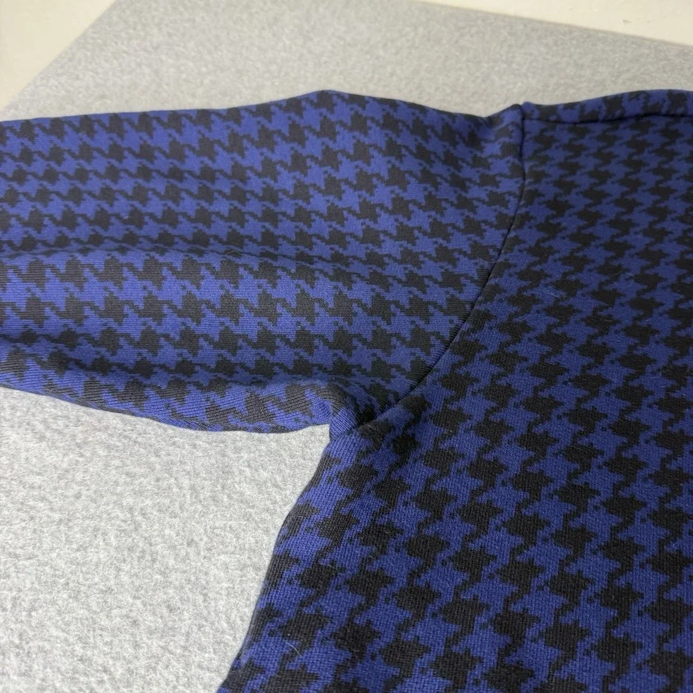 Adidas Ivy Park Blue Black Houndstooth Pockets Crewneck Sweatshirt Men's Small